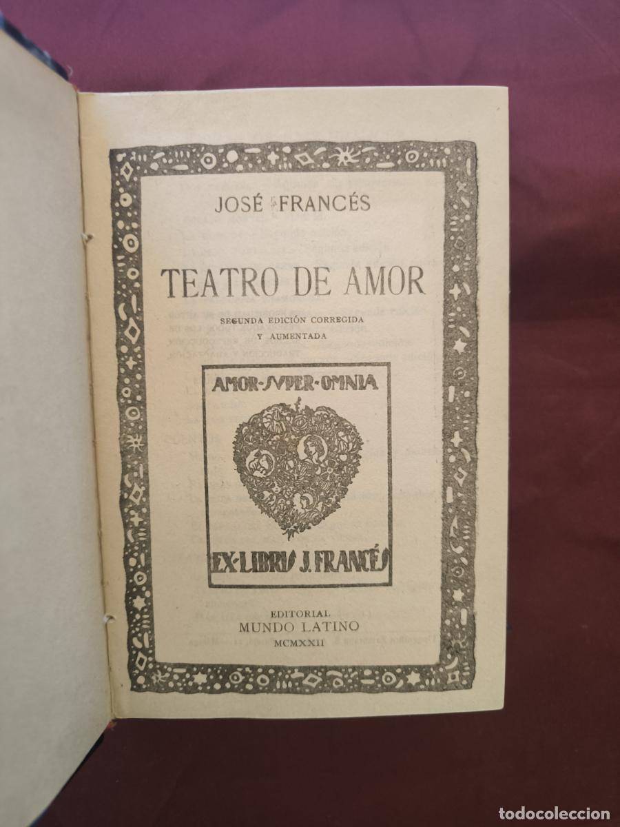 Libros: Teatro de amor - Franc&eacute;s, Jos&eacute;
