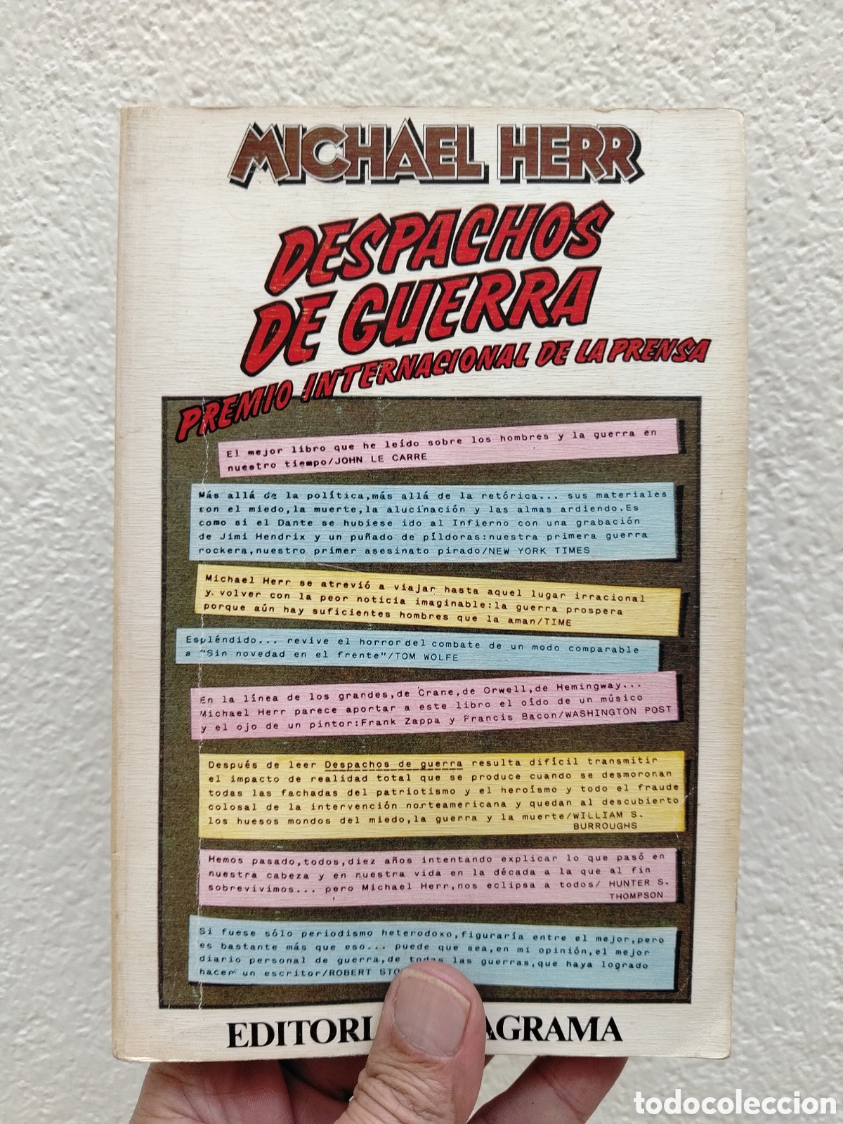 books: DESPACHOS DE GUERRA - MICHAEL HERR - ANAGRAMA 1980 1a edicion