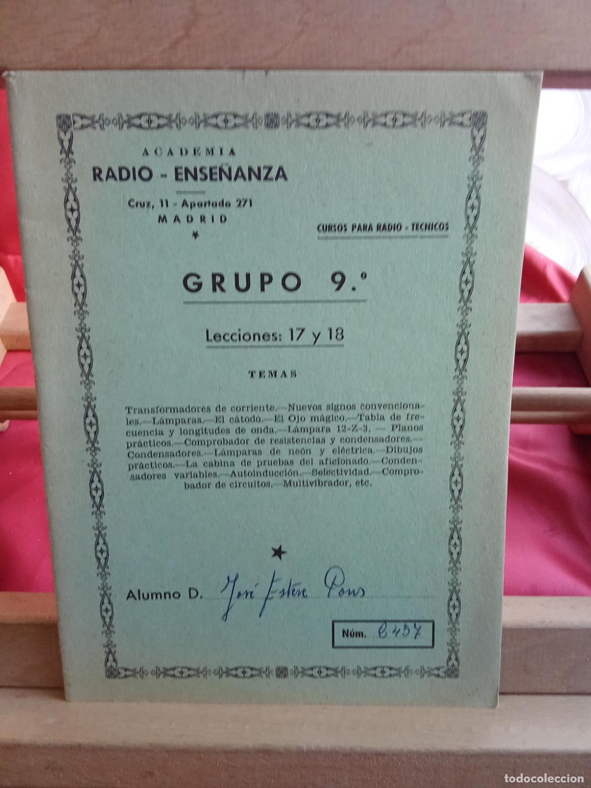 Libros: Academia Radio-Ense&ntilde;anza. Grupo 9&ordm;, lecciones 17 y 18 L.9601-2129