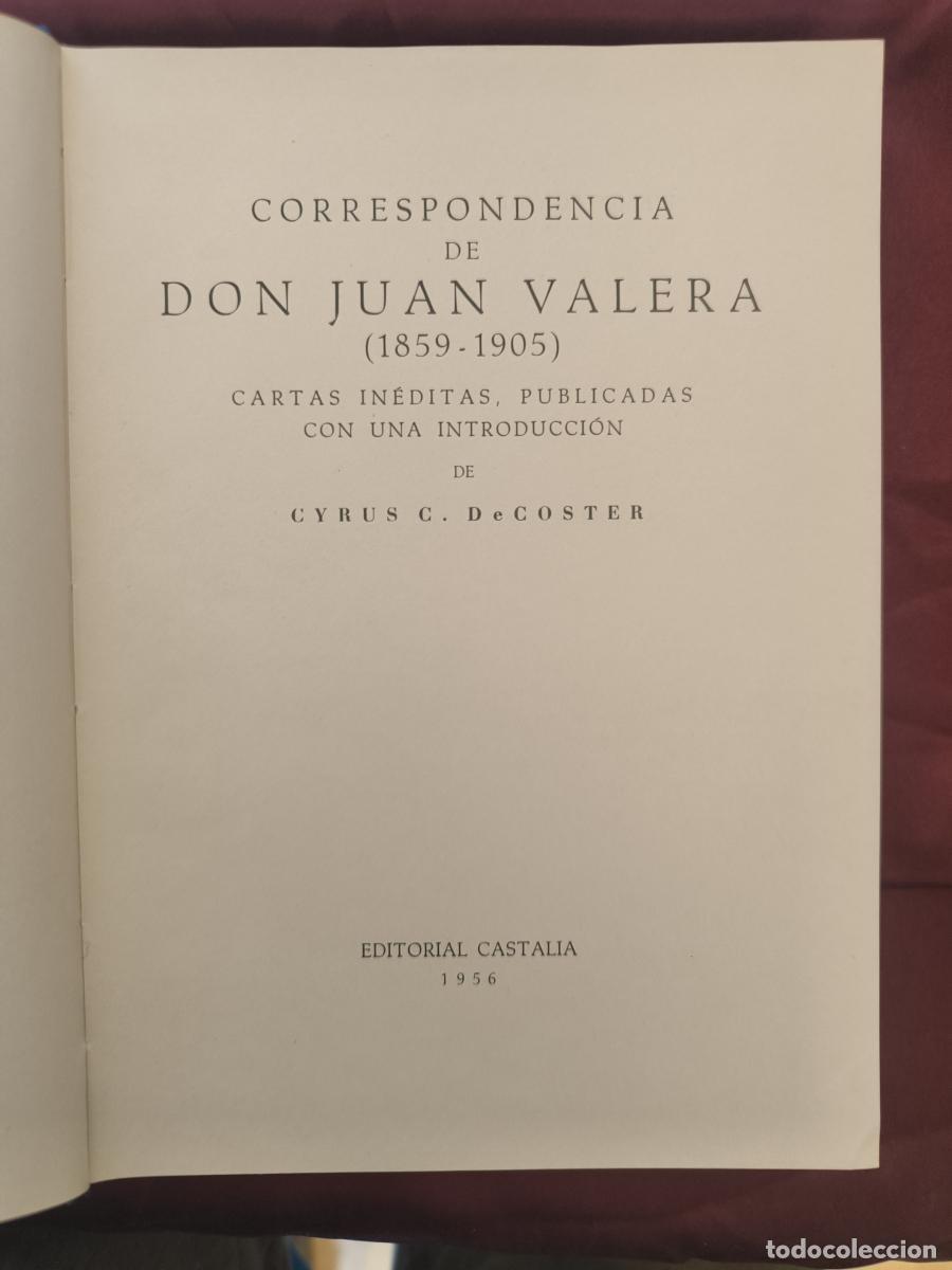 Libros: Correspondencia de don Juan Valera (1859-1905): cartas in&eacute;ditas -