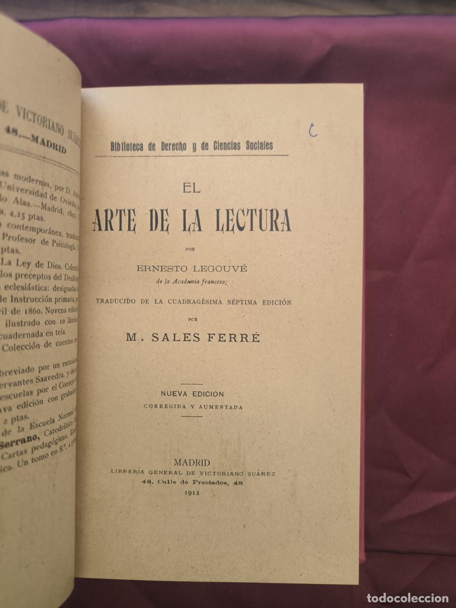 Libros: El arte de la lectura - Legouv&eacute;, Ernesto