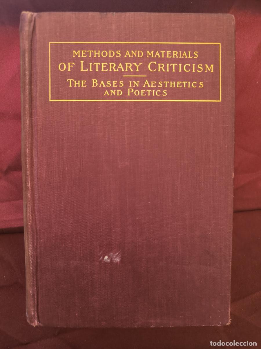 Libros: An Introduction to the Methods and Materials of Literary Criticism: The Bases in Aesthetics and Poet