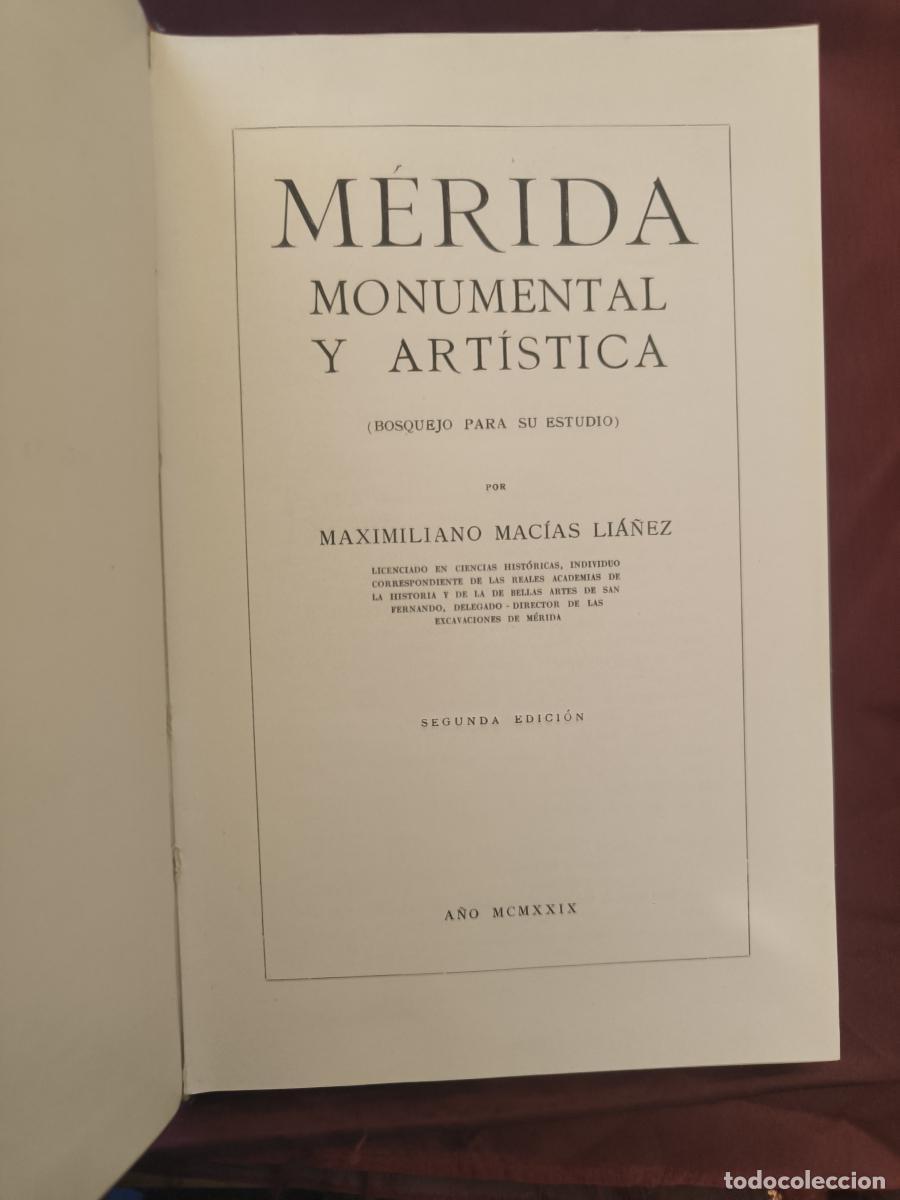 Libros: M&eacute;rida monumental y art&iacute;stica: (bosquejo para su estudio). - Maximiliano Mac&iacute;as Li&aacute;&ntilde;ez.