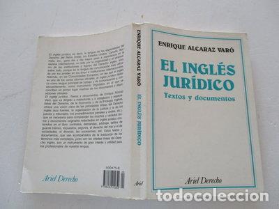 books: El ingl&eacute;s jur&iacute;dico: Textos y documentos- 9788434415850