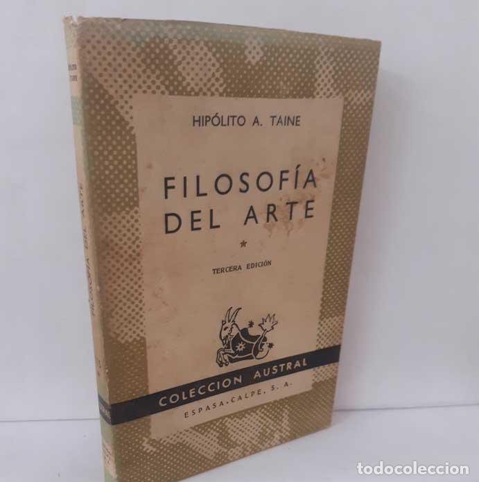 Libros: FILOSOF&Iacute;A DEL ARTE - TAINE, HIP&Oacute;LITO A.