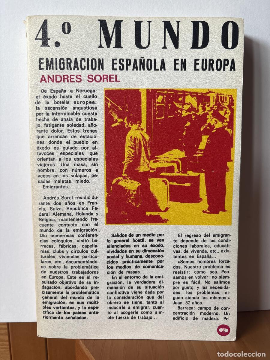 Livres: 4&ordm; MUNDO. EMIGRACION ESPA&Ntilde;OLA EN EUROPA. BIBLIOTECA PROMOCION DEL PUEBLO N&ordm;69 - ANDRES SOREL TDK41