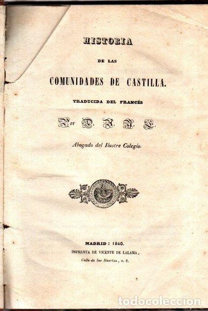 Libros: Historia de las comunidades de Castilla - NO CONSTA AUTOR - Foto 1