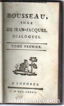 B&uuml;cher: Rousseau juge de Jean-Jacques. Dialogues. Tome premier - NO CONSTA AUTOR