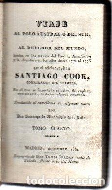Libros: Viaje al polo austral o del sur y al rededor del mundo, hecho en los nav&iacute;os del Rey la Resoluci&oacute;n y