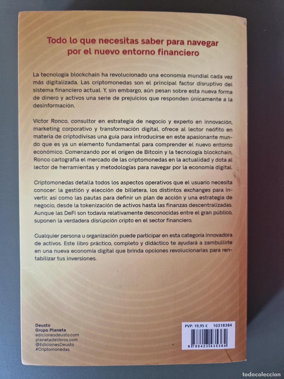Libros: Criptomonedas. La revoluci&oacute;n de los activos digitales - V&iacute;ctor Ronco Viladot - Foto 3