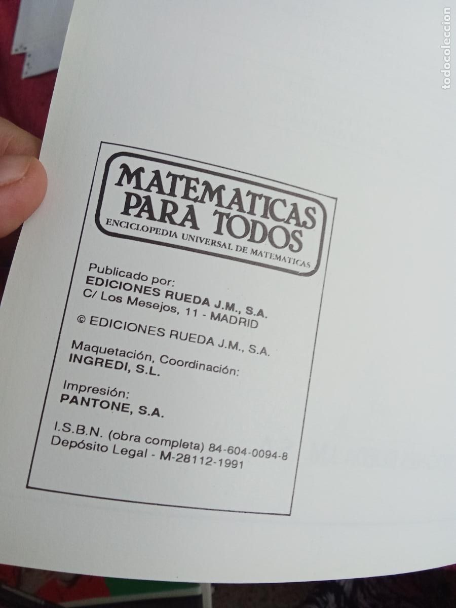 Libros: Matem&aacute;ticas para todos. (5 tomos) Art.548-1538 - Foto 2