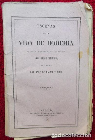 Libros: Escenas de la vida de bohemia - Henri Murger - Foto 1