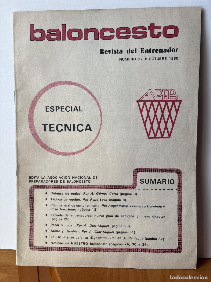 Libros: BALONCESTO. REVISTA DEL ENTRENADOR. N&ordm;27. OCTUBRE 1980, ESPECIAL TECNICA - TDK187P