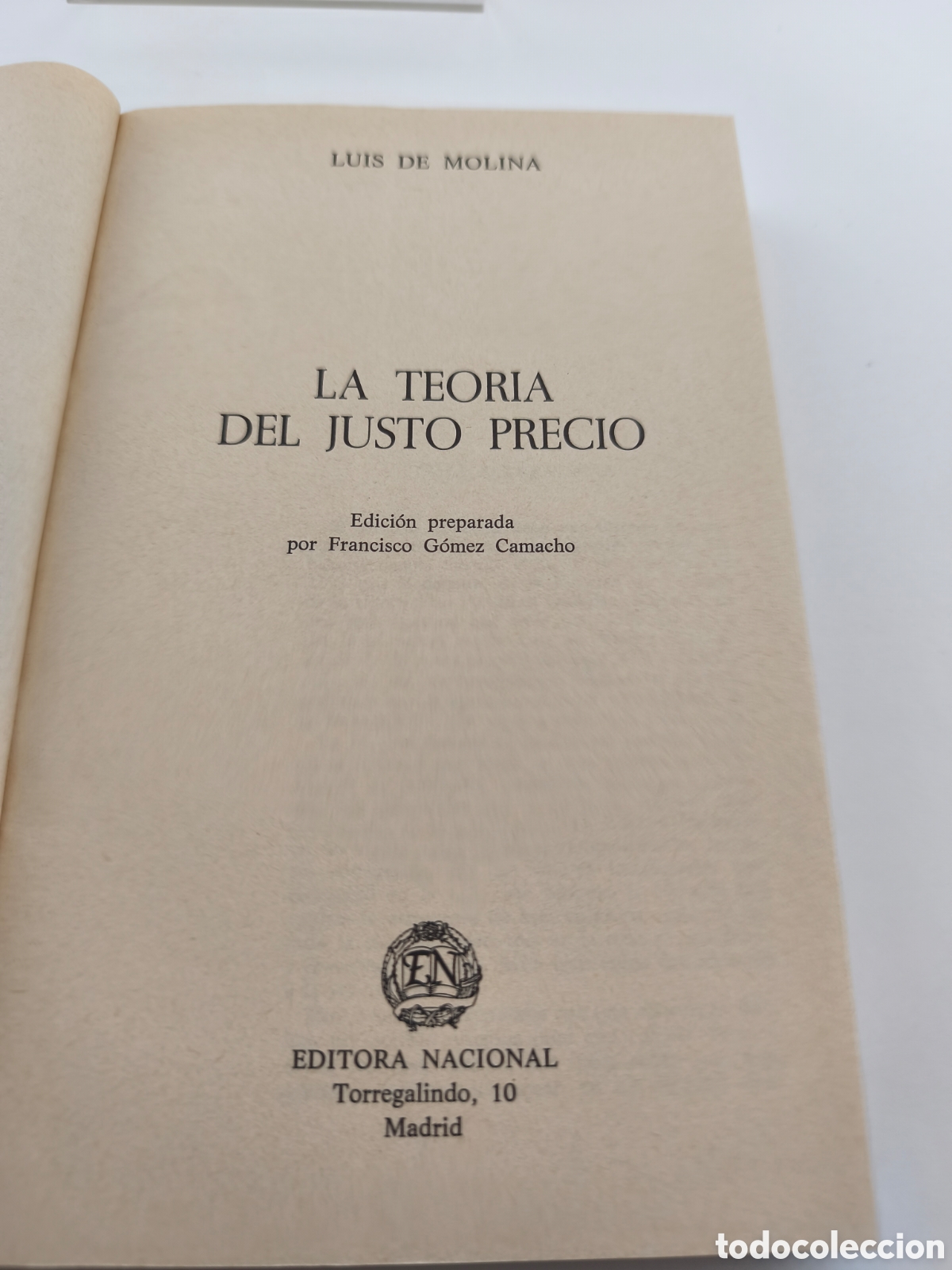 Libros: LA TEOR&Iacute;A DEL JUSTO PRECIO - LUIS DE MOLINA - Foto 3