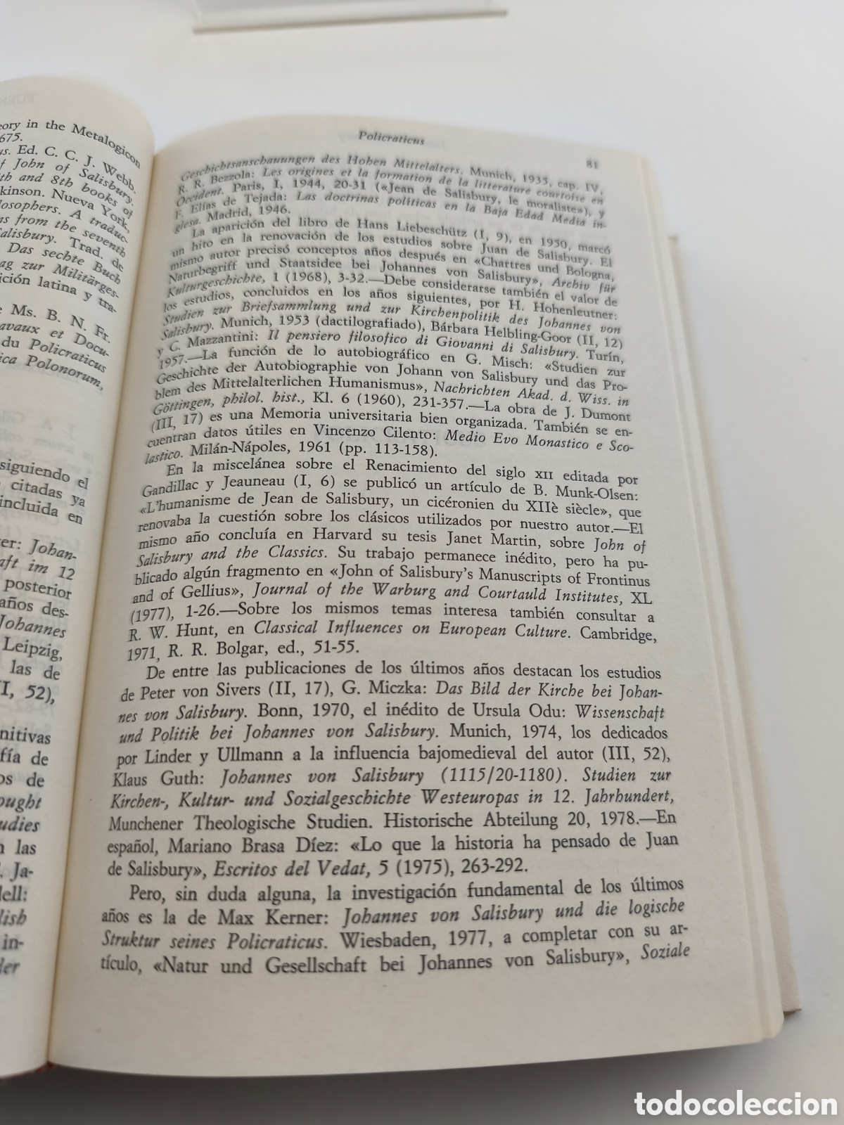 Libros: POLICRATICUS - JUAN DE SALISBURY - Foto 5