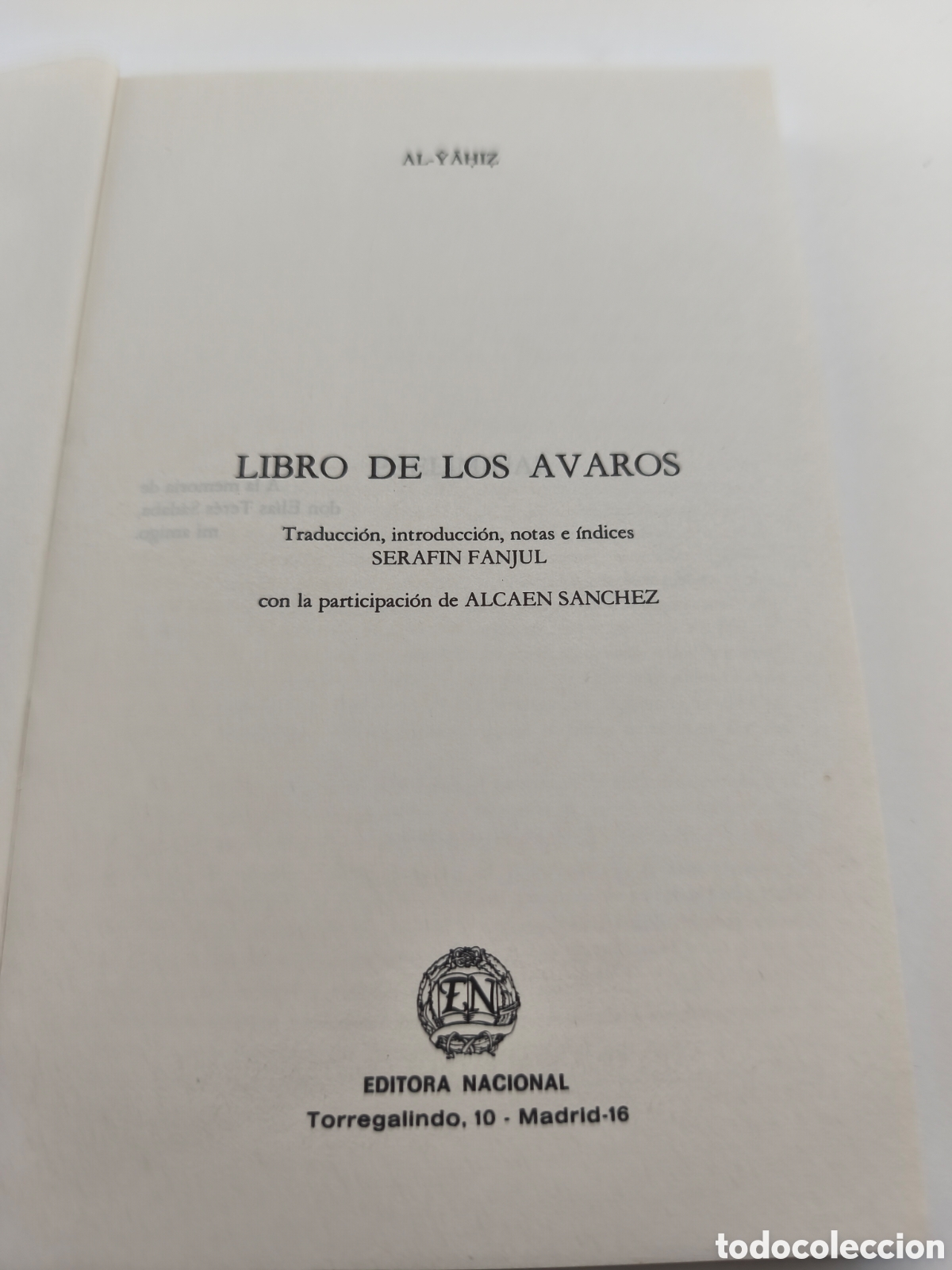 Libros: LIBRO DE LOS AVAROS - AL-JAHIZ - Foto 3