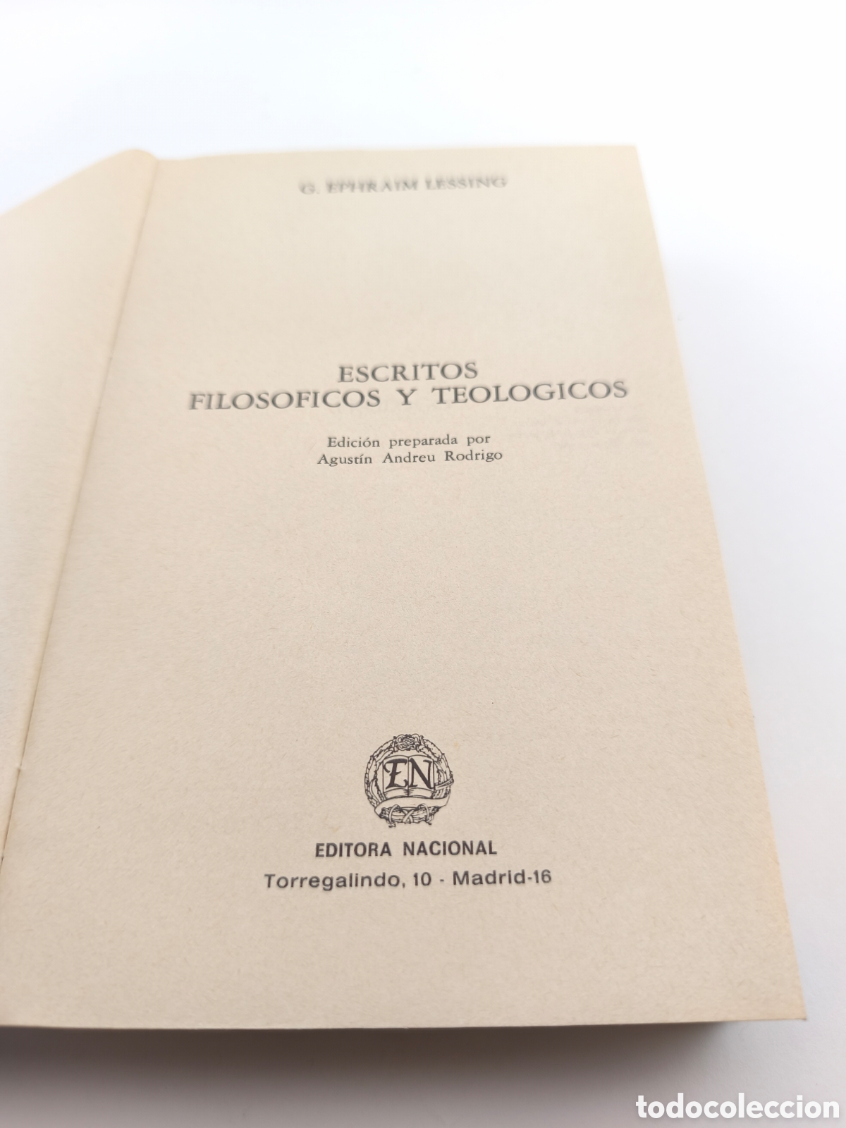 Libros: ESCRITOS FILOS&Oacute;FICOS Y TEOL&Oacute;GICOS - GOTTHOLD EPHRAIM LESSING - Foto 3