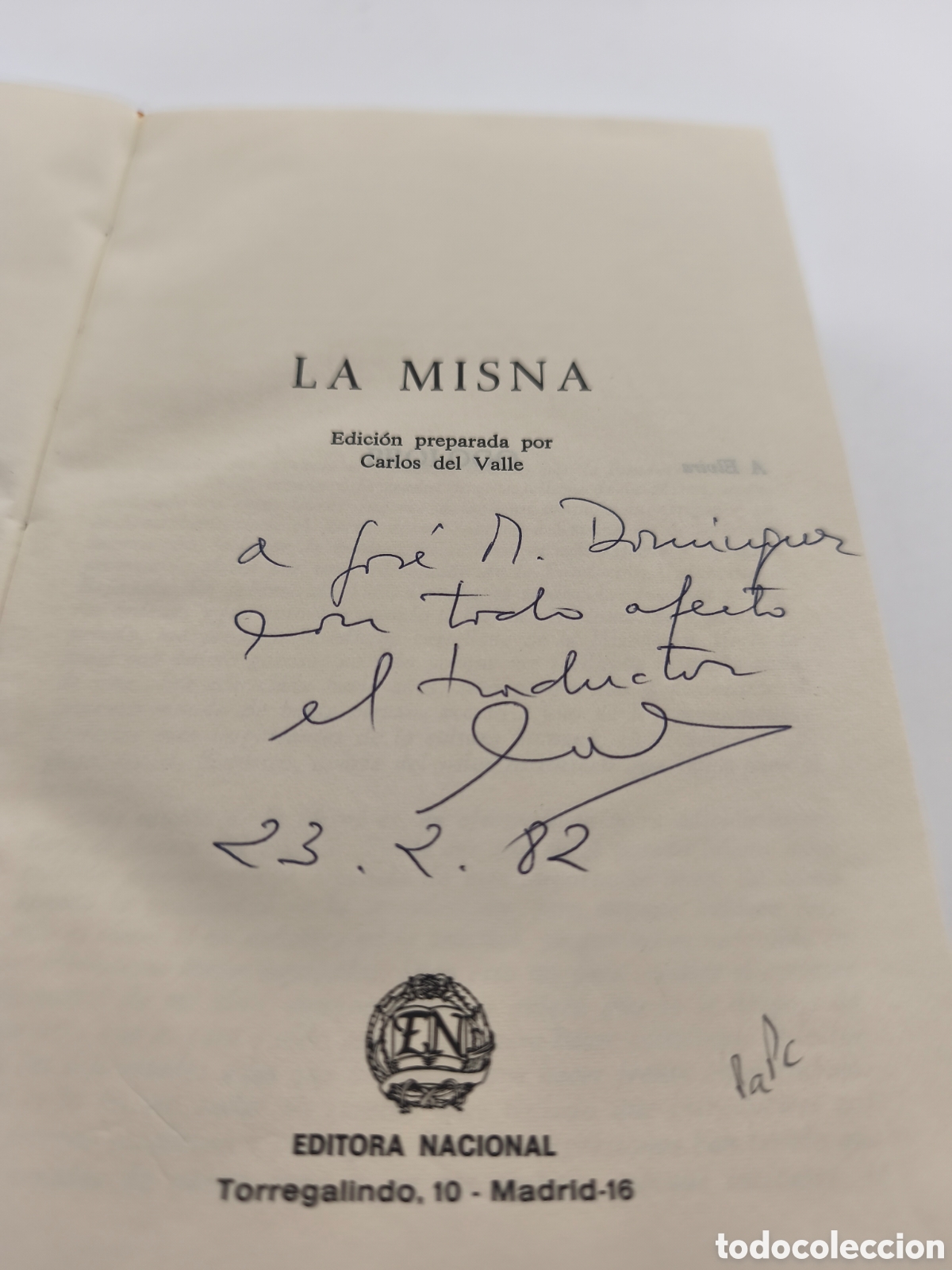 Libros: LA MISN&Aacute; - CARLOS DEL VALLE - Foto 3