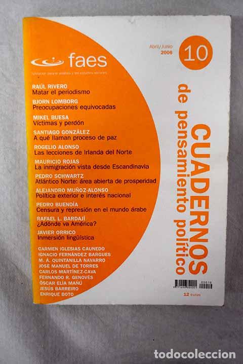Libros: Cuadernos de pensamiento pol&iacute;tico, n&uacute;mero 10