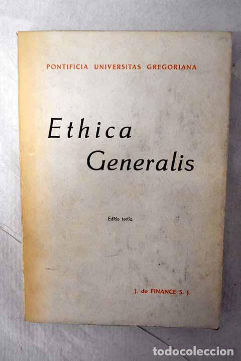 books: Ethica generalis: Finance, Joseph de.- Finance, Joseph de