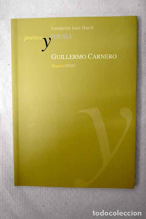 Libros: Guillermo Carnero: Carnero, Guillermo.- Carnero, Guillermo