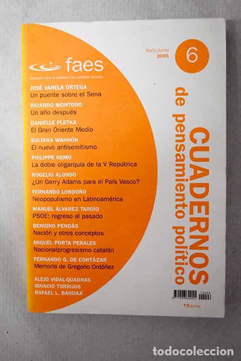 Libros: Cuadernos de pensamiento pol&iacute;tico, n&uacute;mero 6 - Foto 1