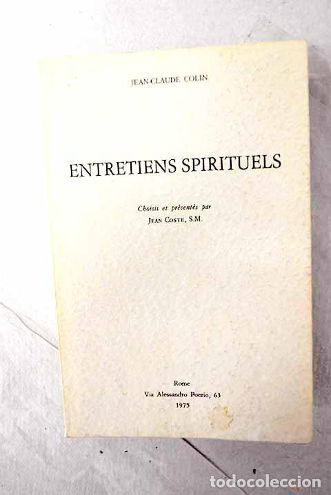 books: Entretiens spirituels.- Colin, Jean Claude