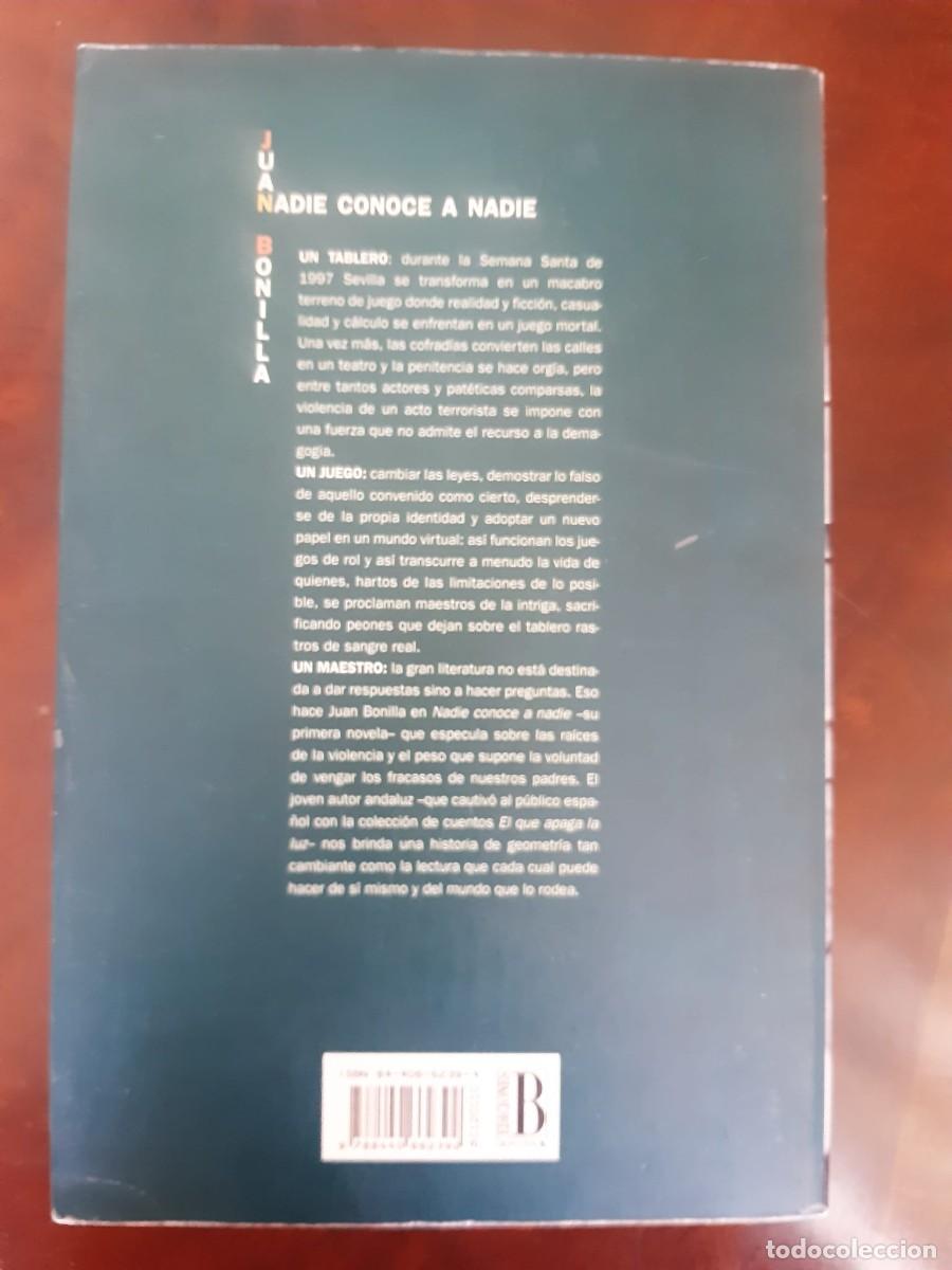 Libros: NADIE CONOCE A NADIE. Juan Bonilla - Foto 3
