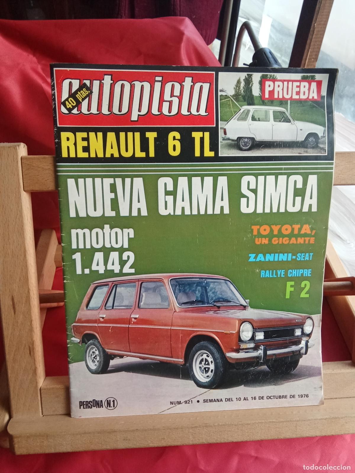 Libros: Revista Autopista N&ordm; 921 Octubre 1976 BA.1466
