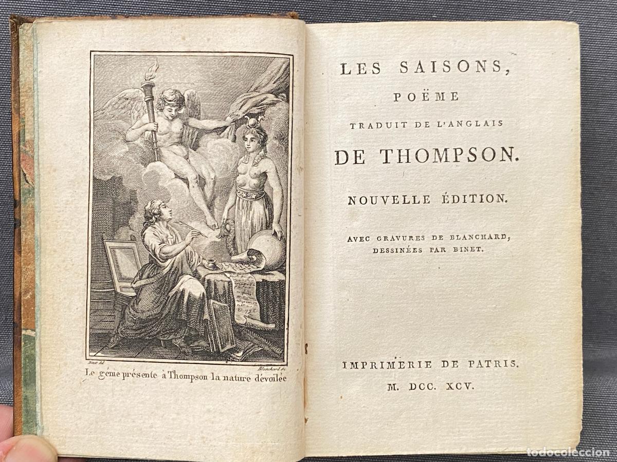 Libros: LES SAISONS, POEME TRADUIT DE L&acute;ANGLAIS DE ... - THOMPSON. - Foto 2