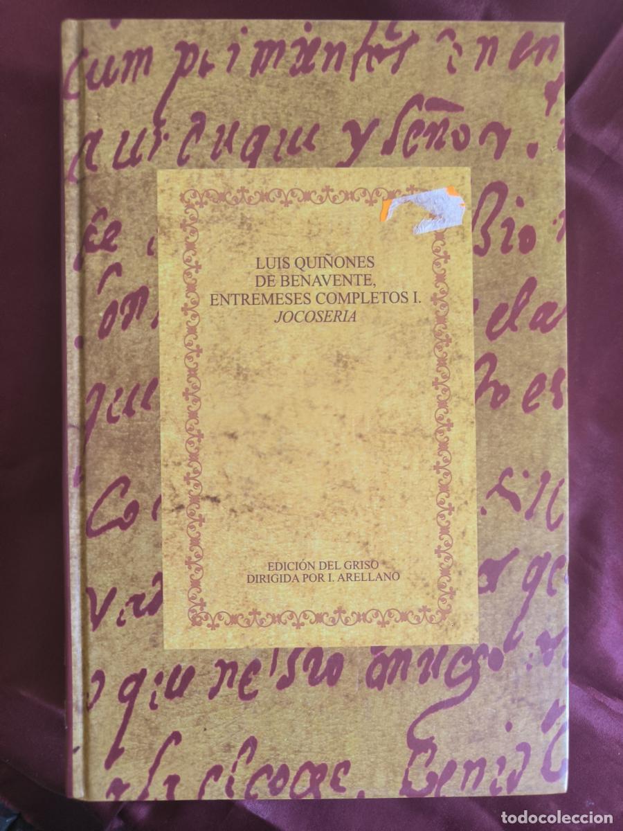 Livros em segunda m&atilde;o: Entremeses completos. I: Jocoser&iacute;a. - Luis Qui&ntilde;ones de Benavente.