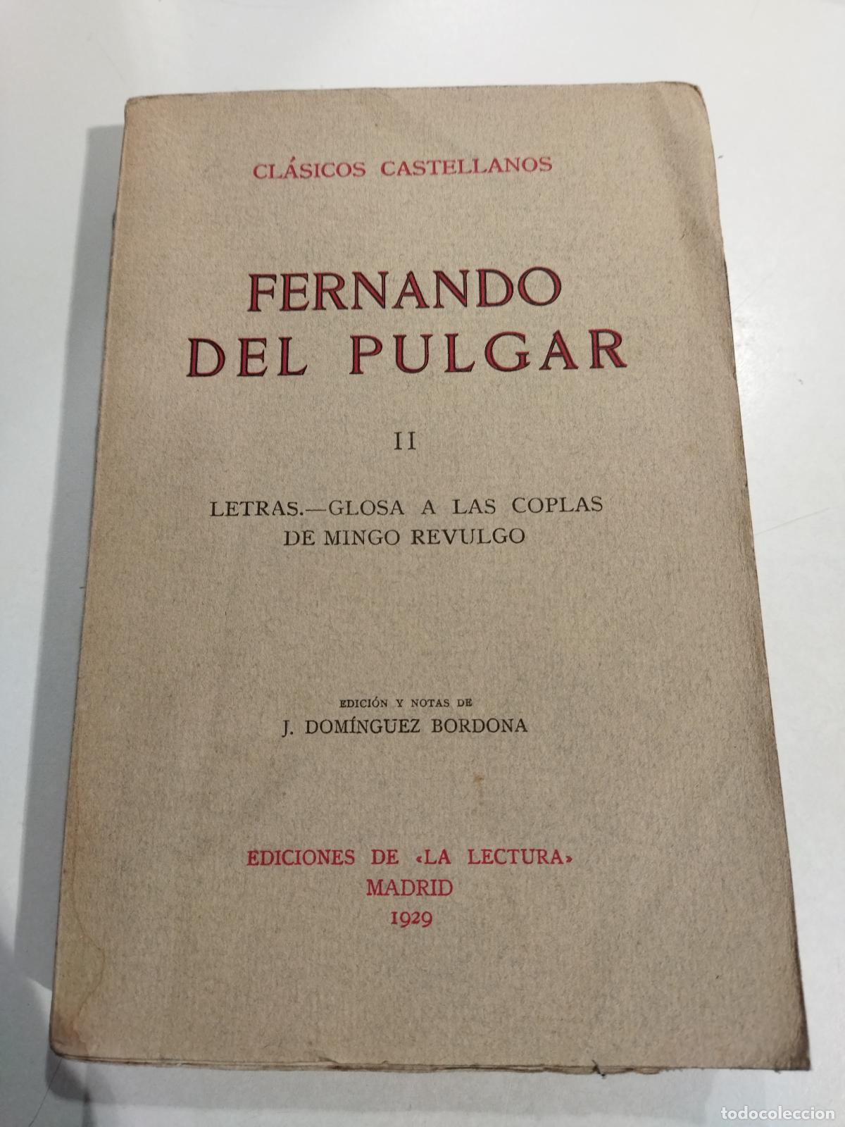 Libri di seconda mano: FERNANDO DEL PULGAR II - DOMINGUEZ BORDONA, J.