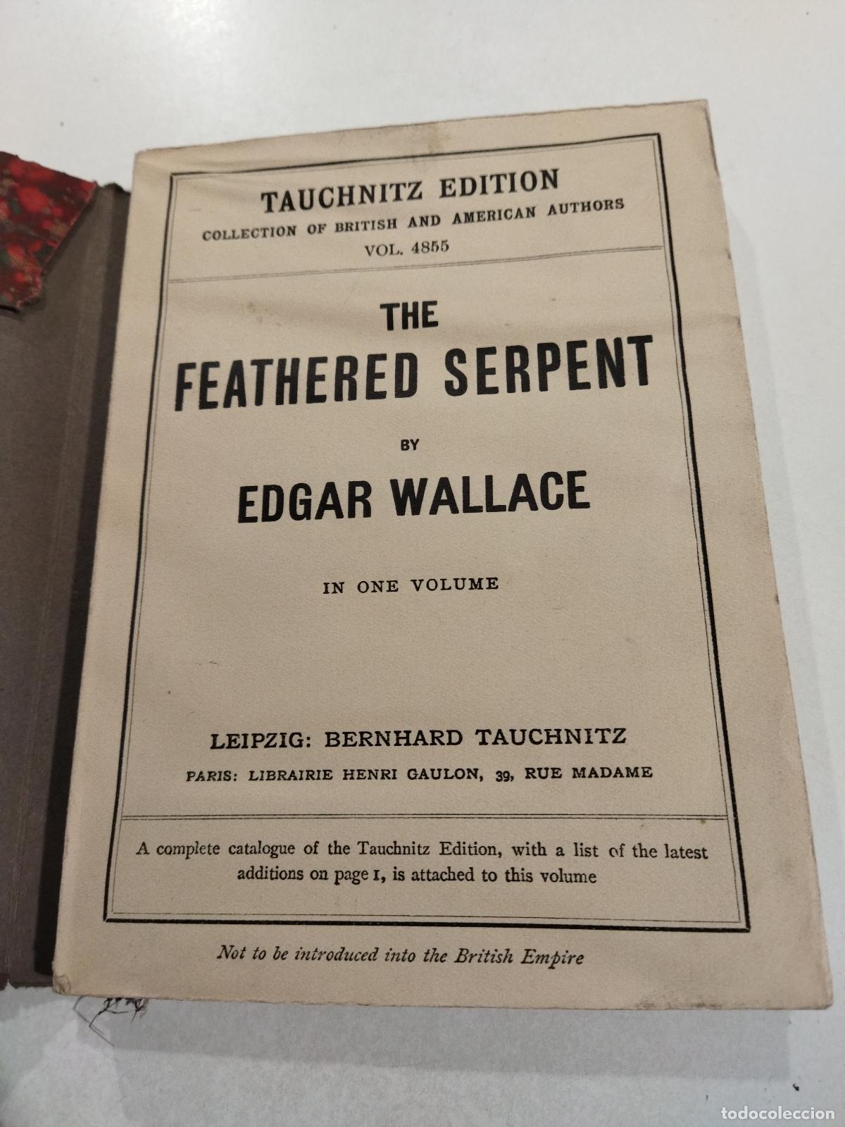 Libri di seconda mano: THE FEATHERED SERPENT (in one volume) - WALLACE, EDGAR