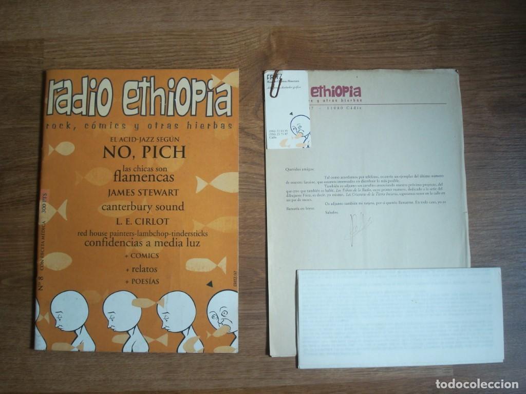 Libros: Radio Ethiopia n&ordm; 8 + carta + cartelito proyecto Los tebeos de la radio