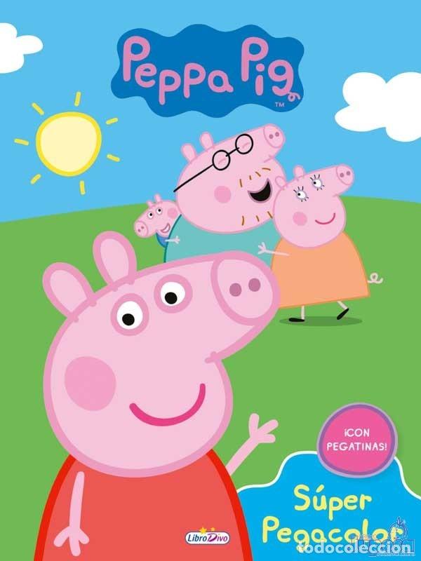 Libros: PEPPA PIG S&Uacute;PERPEGA COLOR CON PEGATINAS - AN&Oacute;NIMO - Foto 1