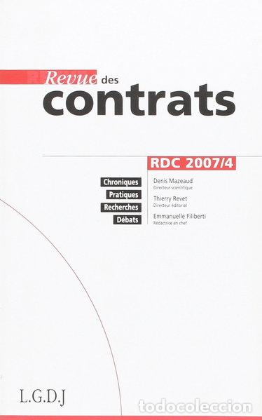 B&uuml;cher: Revue des contrats n 4 - 2007- 9782275027784
