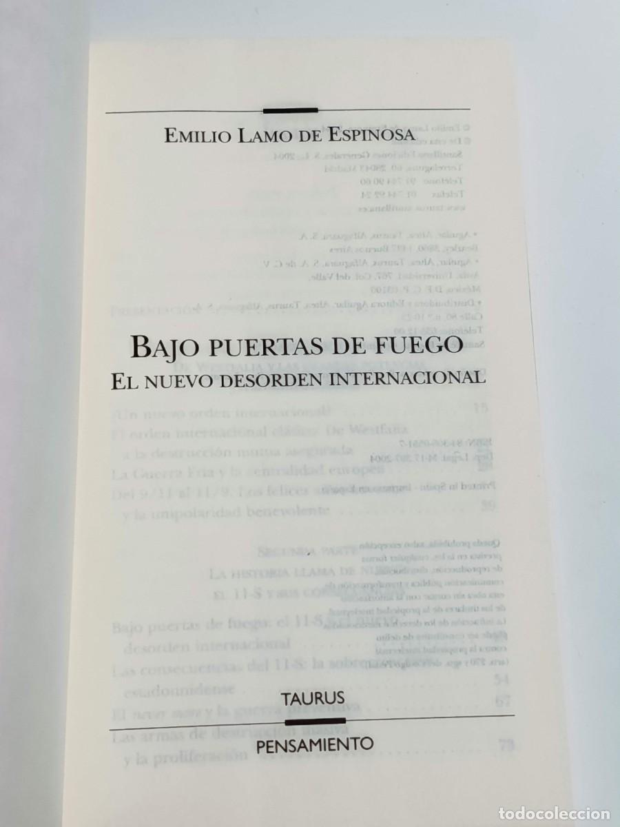 Libros: Bajo puertas de fuego Emilio Lamo - Foto 3