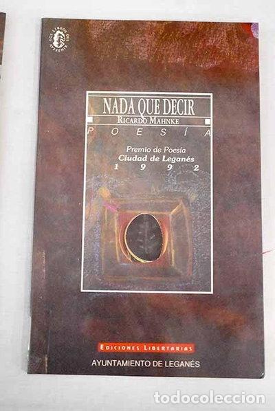 books: Nada que decir- 9788476832462