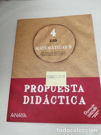B&uuml;cher: Matem&aacute;ticas B, 4 ESO: Propuesta did&aacute;ctica- 9788414325018