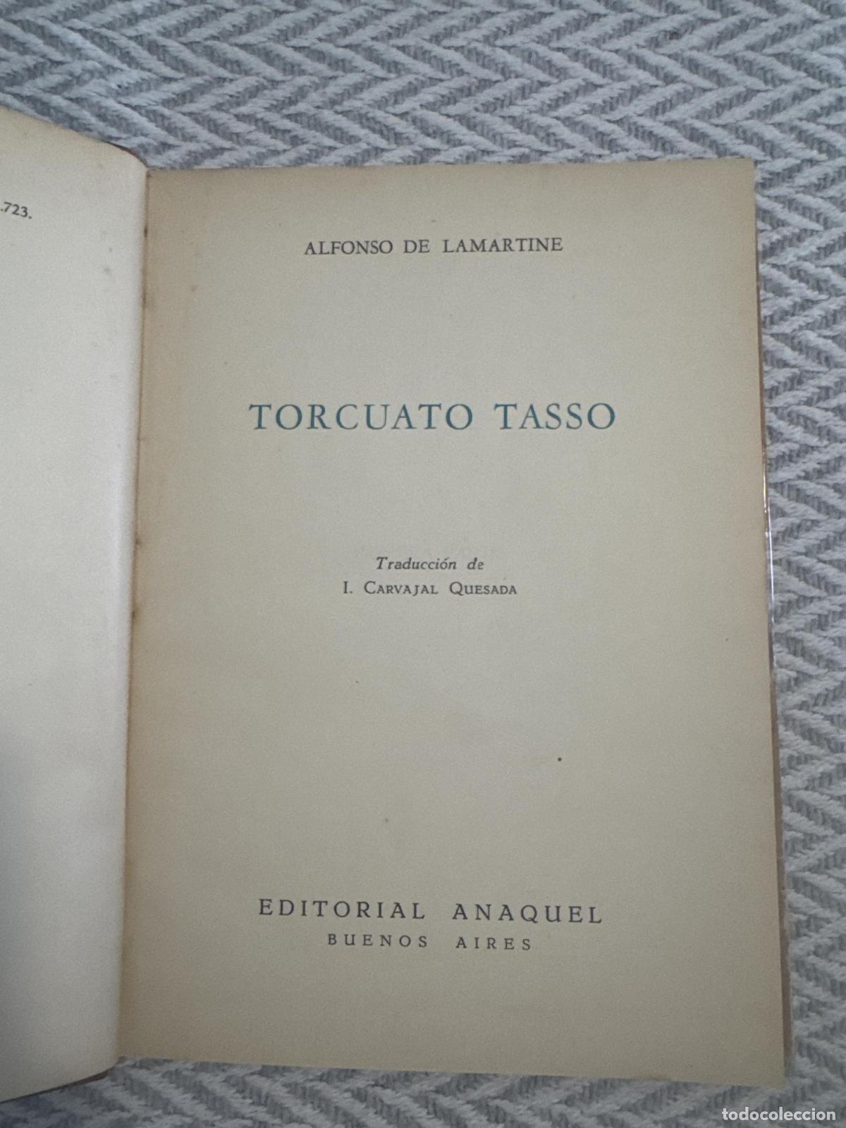 Libros: Torcuato Tasso - Alfonso Alphonse de Lamartine - Foto 5