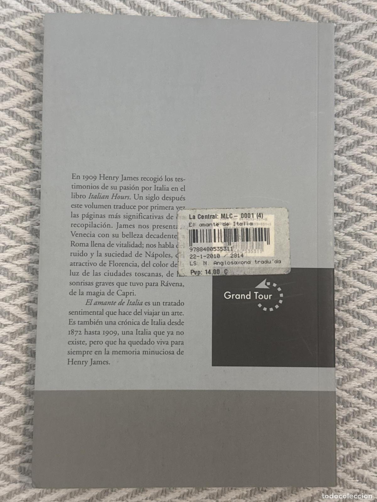 Libros: El amante de Italia - Henry James - Foto 3