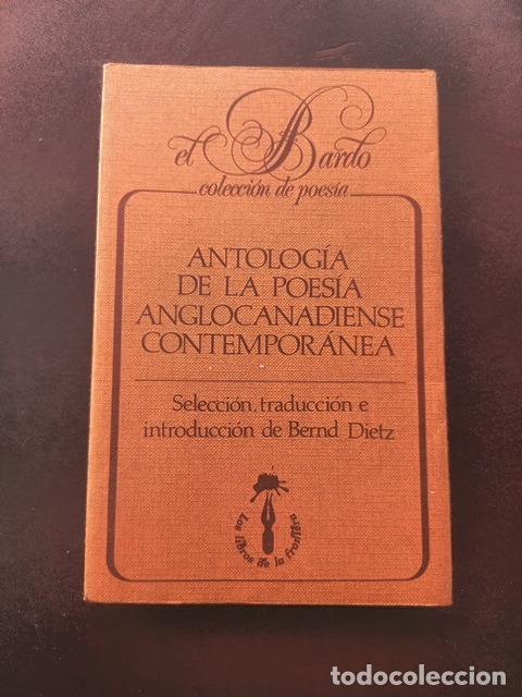 Libros: Bernd Dietz (ed.) - Antolog&iacute;a de la poes&iacute;a anglocanadiense contempor&aacute;nea