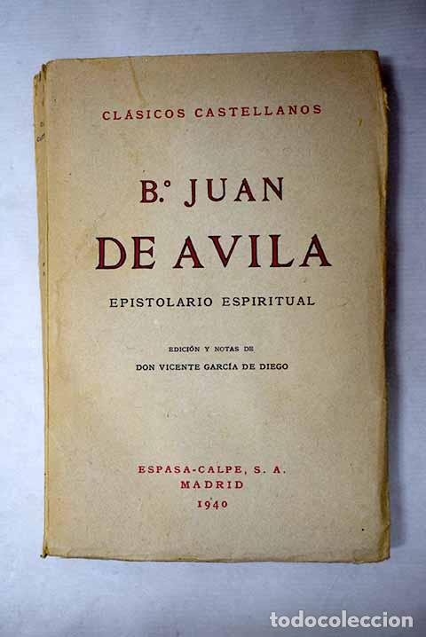 Libros: Epistolario espiritual.- Juan de &Aacute;vila