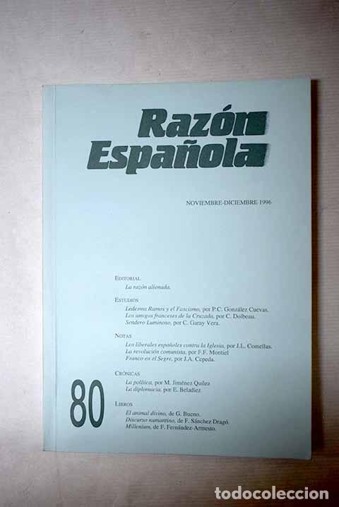 Libros: Raz&oacute;n Espa&ntilde;ola, n&ordm; 80