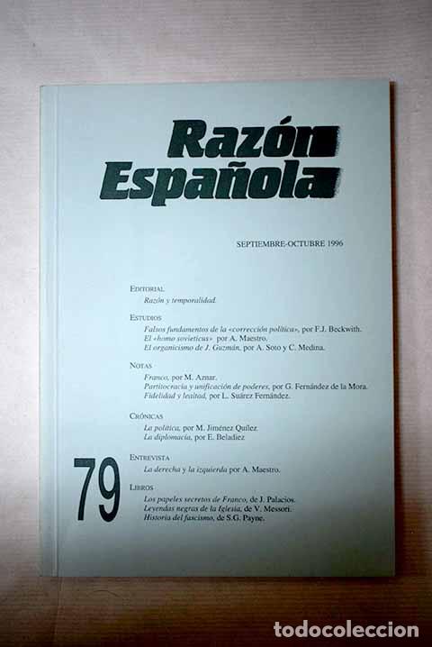Libros: Raz&oacute;n Espa&ntilde;ola, n&ordm; 79