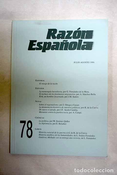 Libros: Raz&oacute;n Espa&ntilde;ola, n&ordm; 78