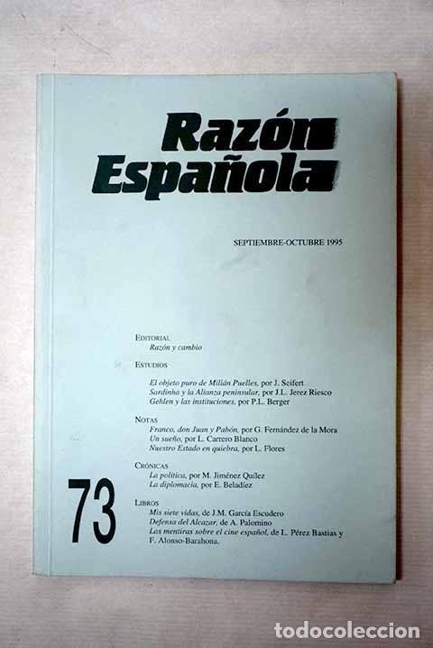 Libros: Raz&oacute;n Espa&ntilde;ola, n&ordm; 73 - Foto 1