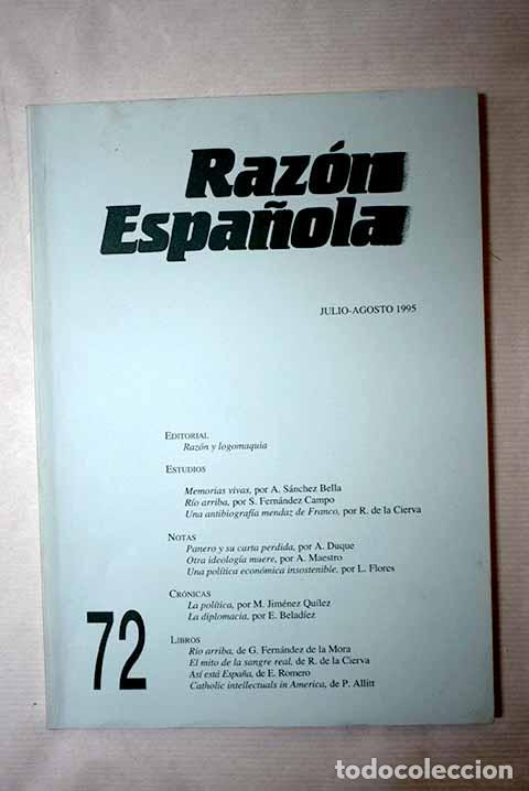 Libros: Raz&oacute;n Espa&ntilde;ola, n&ordm; 72