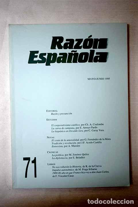 Libros: Raz&oacute;n Espa&ntilde;ola, n&ordm; 71