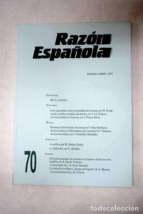 Libros: Raz&oacute;n Espa&ntilde;ola, n&ordm; 70 - Foto 1